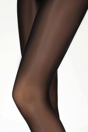 Cherays LIMERENCEM Dark Gold 2.0 High Waist Seamless Gloss Silky Black Tights