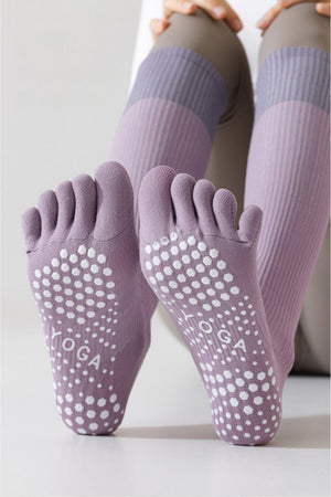 Professional Compression Mid Calf Toe Socks for Running Fitness and Jump Rope